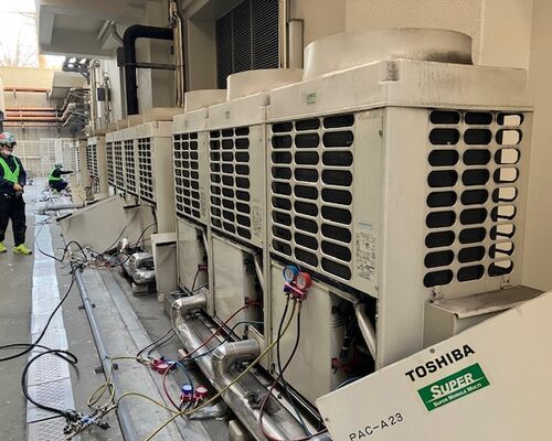 大型空調機のフロン回収